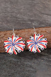 Women's American Flag Hook Earrings