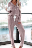 Pink Blue/Gray/Pink Sound Asleep Button Down Pajama Set LC45018-10