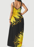 Yellow Women's Dresses Sunflower Print Cami Maxi Dress LC615884-7