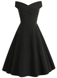 Black Women's Dresses Solid Mini Dress LC616110-2