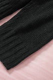 Black White/Black/Gray/Khaki V neck Drop Shoulder Knitted Sweater LC2721139-2