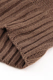 Brown White/Black/Gray/Khaki V neck Drop Shoulder Knitted Sweater LC2721139-17