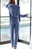 Blue Blue/Gray/Pink Sound Asleep Button Down Pajama Set LC45018-5