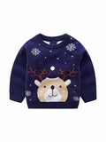 Boys Girls Reindeer Christmas Sweater Outfit