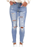 Womens Ripped Jeans Distressed Denim Pants