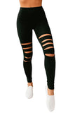 High Waisted Cut Out Knee Yoga Workout Leggings