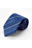 Men's Business Necktie Striped Woven Classic Silk Necktie For Formal Party