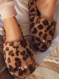 Womens Open Toe Fuzzy Faux Fur Slippers Sandals