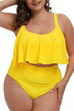 Women's Plus Size High Waisted 2 Piece Swimsuit