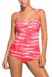 Women's Tankini Tie Dye Tummy Control Tankini Bathing Suit