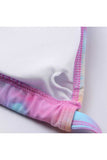 Women's Tie Dye Triangle Halter High Waisted Two Piece Bikini Set