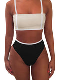Women's Spaghetti Strap High Waisted Bikini Bathing Suits High Cut Swimwear
