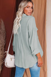 Long Sleeve Button Down Blouse with Pocket