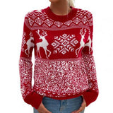 Ladies Christmas Sweaters Reindeer Tops for Women