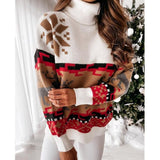 Christmas Knitwear Reindeer Turtleneck Sweaters