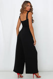 Women's Wide Strap Sleeveless Jumpsuits Smocked Wide Leg Overalls