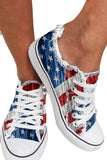 Women's American Flag Print Flat Canvas Shoes