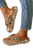 Women's Leopard Print Thick Sole Comfortable Flip Flops