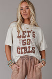 LC25221120-1-S, LC25221120-1-M, LC25221120-1-L, LC25221120-1-XL, White LETS GO GIRLS Western Boots Graphic Tee