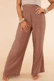 PL771089-10-1X, PL771089-10-2X, PL771089-10-3X, Pink Textured High Waist Wide Leg Plus Size Pants