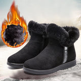 Women’s Winter Snow Warm Plush Boots Thickening Side Zipper Outdoor Shoes