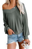 Green Sky Blue/Pink/Gray/Apricot Our Country Roads Thermal Top LC252455-9