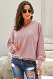 Pink Sky Blue/Pink/Gray/Apricot Our Country Roads Thermal Top LC252455-10