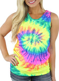Green Red/Green/Pink Tie Dye Tank Top LC256153-9