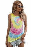 Pink Red/Green/Pink Tie Dye Tank Top LC256153-10