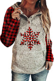 Red Snow Plaid Color Block Buttoned Pullover Hoodie Plaid Letter Graphic Color Block Buttoned Pullover Hoodie Graphic Plaid Color Block Pocket Long Sleeve Hoodie Letter Plaid Color Block Buttoned Pullover Hoodie LC2533842-3