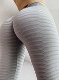 Gray Women's Leggings Solid High Waist Sporty Leggings LC263703-11