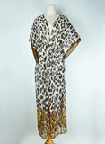 Leopard Women's Cover-ups Loose Chiffon Leopard Dot Sun Protection Cover-up LC854034-20