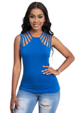 Blue Brief Studded Detail Multi-Strap Casual Tank Top  LC256336-5