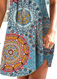 Green Women's Dresses Tribal Open-back Cami Mini Dress LC227661-9
