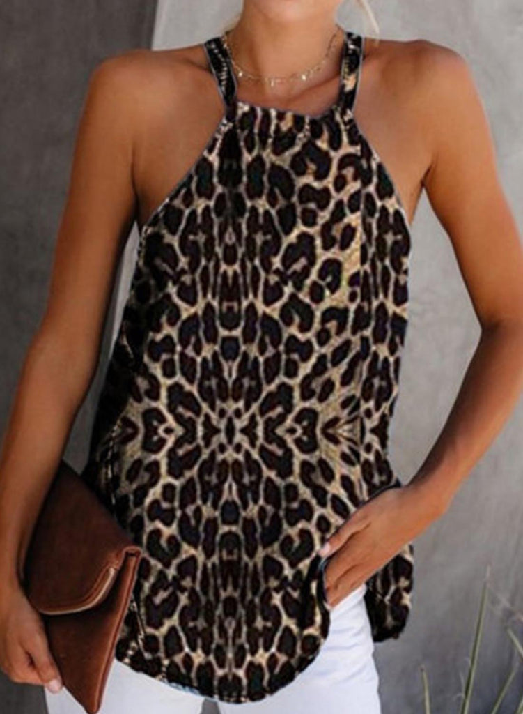 Leopard Women's Cami Tops Leopard Print Top LC2563244-20