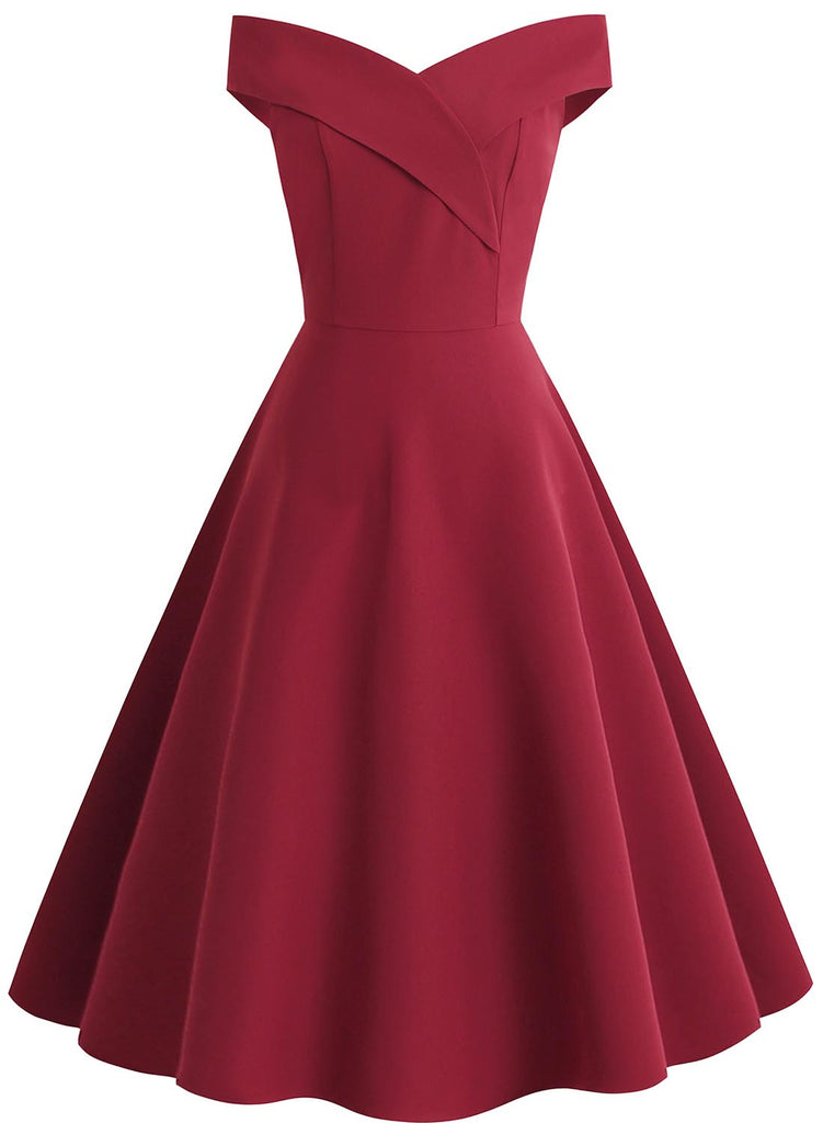 Red Women's Dresses Solid Mini Dress LC616110-3