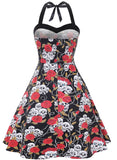 Multicolor Women's Dresses Polka Dot Belted Mini Dress LC616104-22