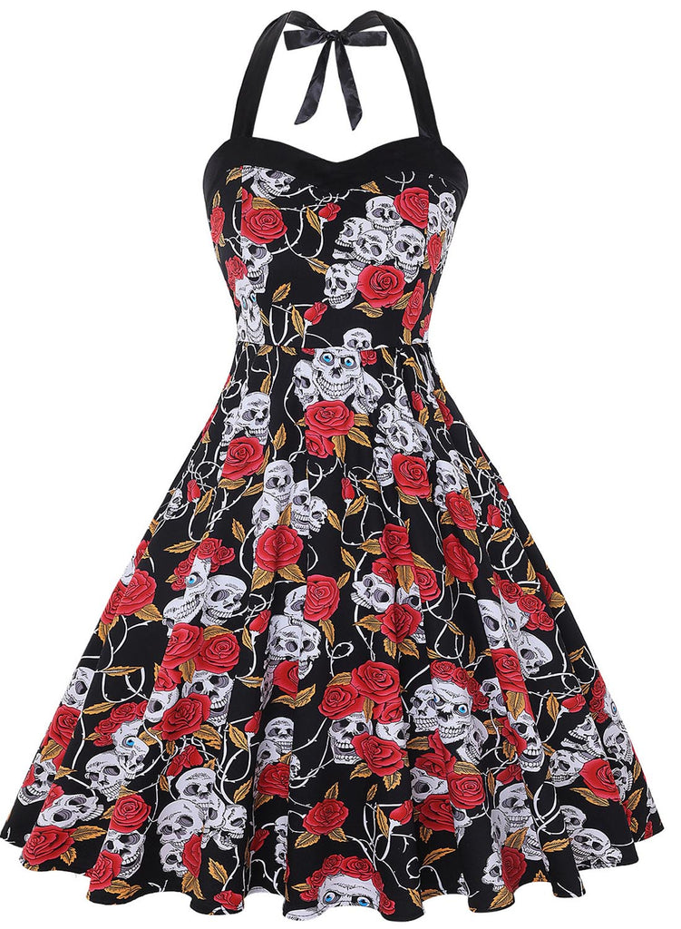 Multicolor Women's Dresses Polka Dot Belted Mini Dress LC616104-22