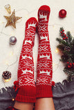 Red Over the knee socks LC09445-3