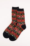 Black Snowflake cotton pile pile socks LC09455-2