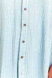 LC2541222-104-S, LC2541222-104-M, LC2541222-104-L, LC2541222-104-XL, LC2541222-104-2XL, Sky Blue Crinkled Buttons Maxi Beach Dress with Slits