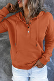 LC2537874-14-S, LC2537874-14-M, LC2537874-14-L, LC2537874-14-XL, LC2537874-14-2XL, Orange Black/Sky Blue/Green/Pink/Gray Snap Button Pullover Hoodie with Pocket