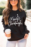 Merry Christmas Tree Black Sweatshirt