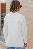 LC2551323-1-S, LC2551323-1-M, LC2551323-1-L, LC2551323-1-XL, LC2551323-1-2XL, White Textured Buttoned Pocket Long Sleeve Shirt