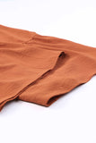 LC6411492-14-S, LC6411492-14-M, LC6411492-14-L, LC6411492-14-XL, LC6411492-14-2XL, Orange Tie Straps Shirred Bodice Tiered Wide Leg Jumpsuit