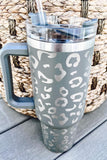 BH05522-11, Gray Leopard Spotted 304 Stainless Double Insulated Cup 40oz