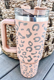 BH05522-10, Pink Leopard Spotted 304 Stainless Double Insulated Cup 40oz