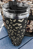 BH05522-2, Black Leopard Spotted 304 Stainless Double Insulated Cup 40oz