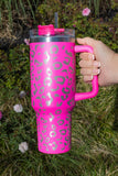 BH05522-6, Rose Leopard Spotted 304 Stainless Double Insulated Cup 40oz