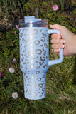 BH05522-4, Sky Blue Leopard Spotted 304 Stainless Double Insulated Cup 40oz